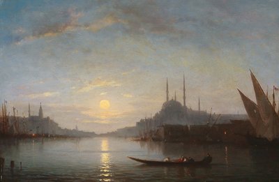 The Golden Horn with the Süleymaniye Mosque by Amedee Rosier