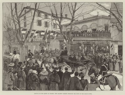 Arrival of the Queen at Grasse, Her Majesty passing through the Town to the Grand Hotel by Amedee Forestier