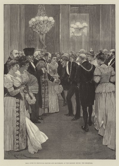 Ball given to Provincial Mayors and Mayoresses at the Mansion House, the Reception by Amedee Forestier