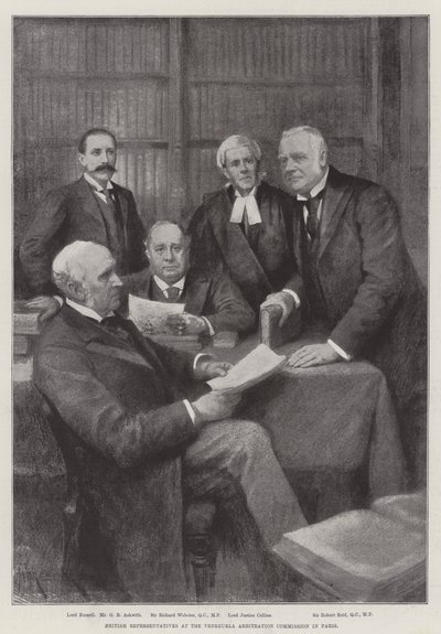 British Representatives at the Venezuela Arbitration Commission in Paris by Amedee Forestier