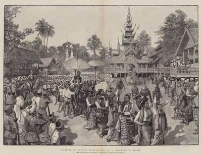 Buddhism in Burmah, Installation of a Phoongye or Priest by Amedee Forestier