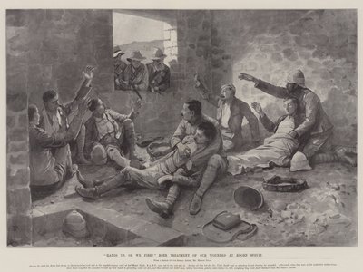 Hands up, or We fire! Boer Treatment of Our Wounded at Koorn Spruit by Amedee Forestier