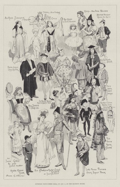 Juvenile Fancy-Dress Ball, on 5 January, at the Mansion House by Amedee Forestier