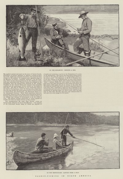 Salmon-Fishing in North America by Amedee Forestier