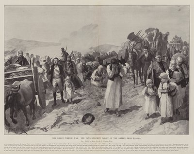 The Graeco-Turkish War, the Panic-Stricken Flight of the Greeks from Larissa by Amedee Forestier