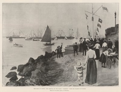 The King at Cowes, the Arrival of the Yacht Osborne with His Majesty on Board by Amedee Forestier