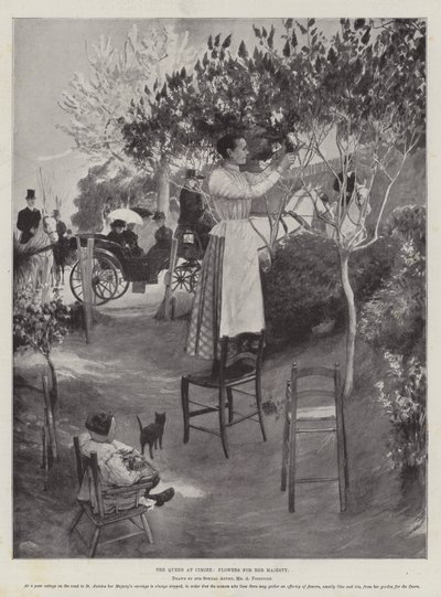 The Queen at Cimiez, Flowers for Her Majesty by Amedee Forestier