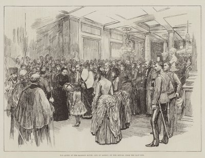 The Queen at the Mansion House, City of London, on Her Return from the East End by Amedee Forestier