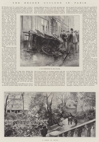 The Recent Cyclone in Paris by Amedee Forestier