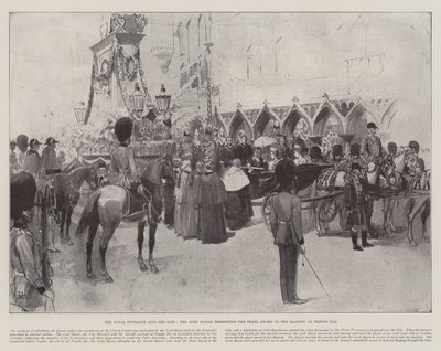 The Royal Entrance into the City, the Lord Mayor presenting the Pearl Sword to Her Majesty at Temple Bar by Amedee Forestier