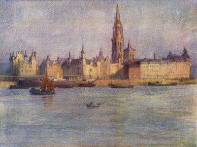 The Roadstead from the Tête de Flandre, Antwerp by after Amedee Forestier
