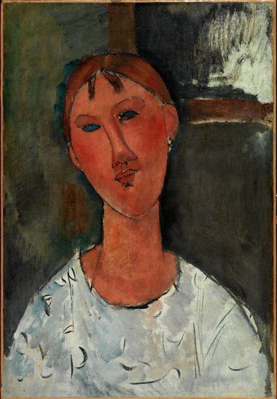 Girl in a White Blouse by Amedeo Modigliani