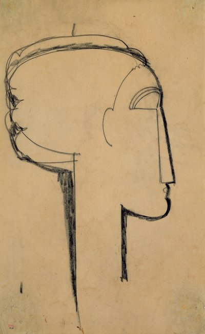 Head in Profile by Amedeo Modigliani