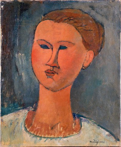 Head of a Young Woman by Amedeo Modigliani