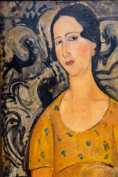 Young Woman in a Yellow Dress (detail) by Amedeo Modigliani