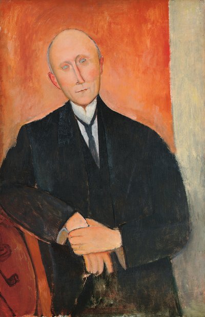 Man on Orange Background by Amedeo Modigliani