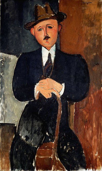 Seated Man by Amedeo Modigliani
