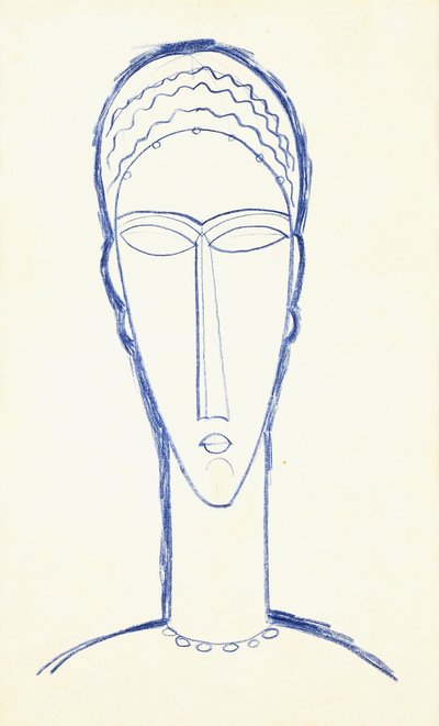 Study for a Head for a Sculpture by Amedeo Modigliani