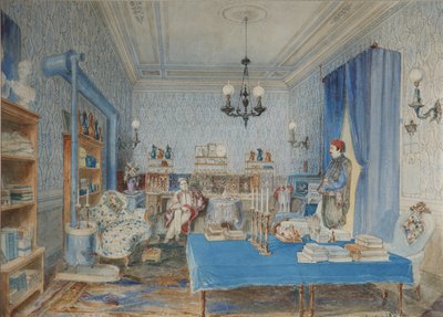 Prince Pavel Petrovich Vyazemsky in his study in Constantinople by Amedeo Preziosi