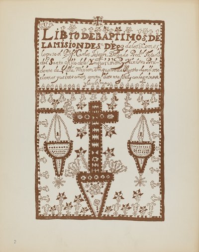 Plate 2: Jemez Book of Baptisms: From Portfolio 