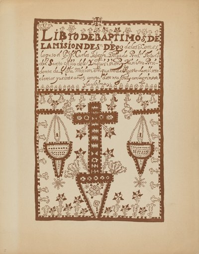 Jemez Book of Baptisms (Plate 2) by American 20th Century