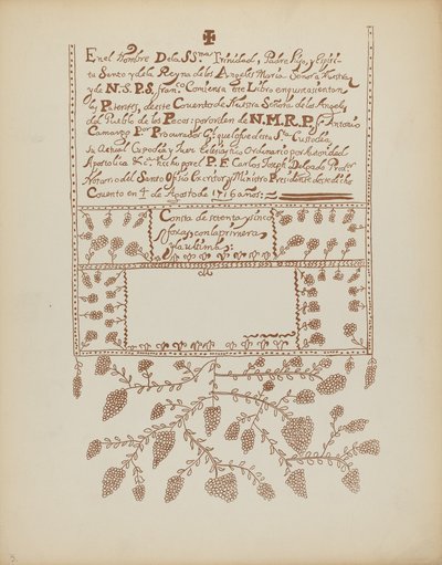 Plate 3: Pecos Book of Visitations: From Portfolio 