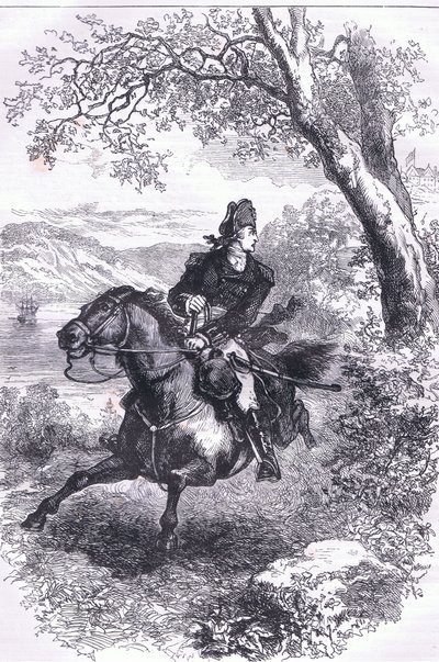 Escape of Benedict Arnold, illustration from Cassells History of the United States by American English school