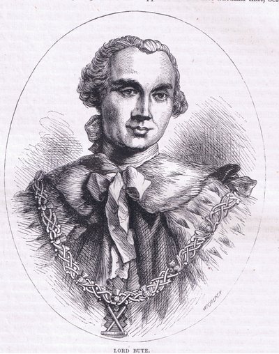 Lord Bute, illustration from Cassells History of the United States by American English school