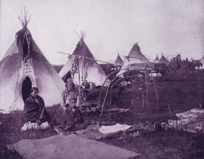 An encampment of Sioux Indians, Dakota by American Photographer (after)