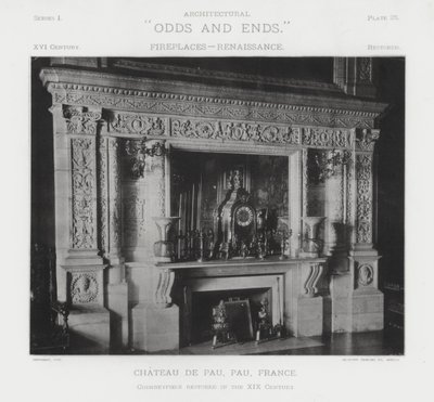 Fireplace: Chateau De Pau, Pau, France by American Photographer (after)