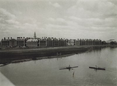 Harvard University: Graduate School of Business Administration from Charles River by American Photographer (after)