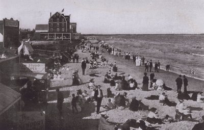 Old Orchard Beach, Maine: On the beach (b/w photo) by American Photographer (after)