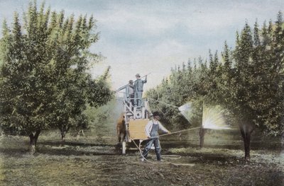 Oregon: Spraying an Oregon Orchard by American Photographer (after)
