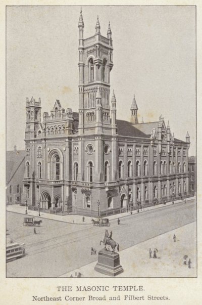 Philadelphia: The Masonic Temple, Northeast Corner Broad and Filbert Streets by American Photographer (after)