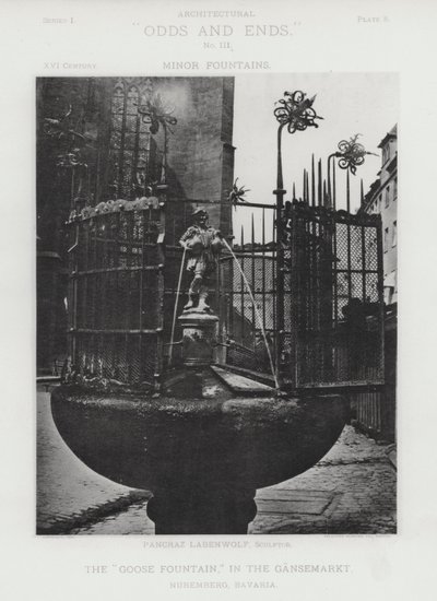 The "Goose Fountain," in the Gansemarkt, Nuremberg, Bavaria by American Photographer (after)