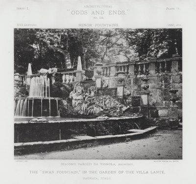 The "Swan Fountain," in the Garden of the Villa Lante, Bagnaia, Italy by American Photographer (after)