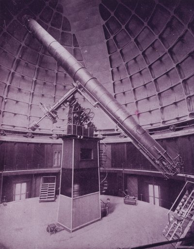 The great telescope, in Lick Observatory by American Photographer (after)