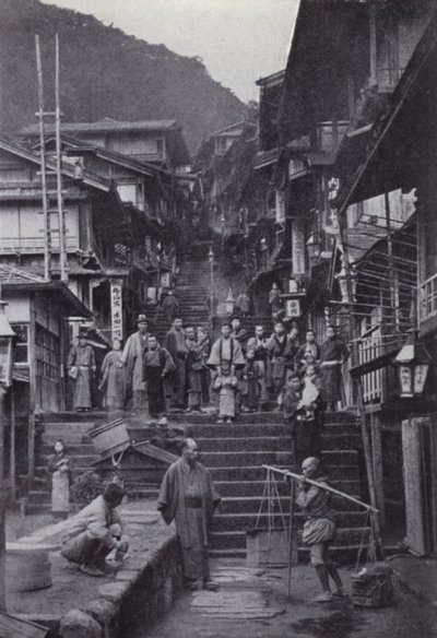 The main street at Ikao, a village of hot springs by American Photographer (after)