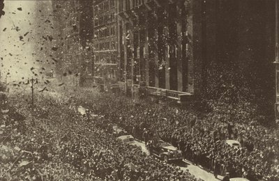 US President Franklin D Roosevelt Receiving an Enthusiastic Welcome in New York City After Being Elected for a Third Term, December 1940 by American Photographer (after)