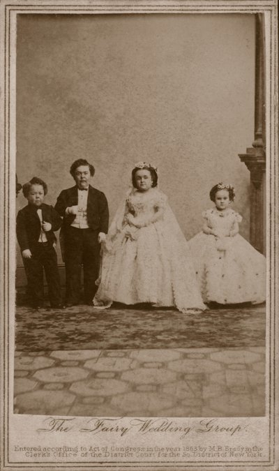 Wedding photograph of Charles Sherwood Stratton, American entertainer known as General Tom Thumb, and his wife, Lavinia Warren by American Photographer (after)