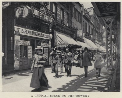 A Typical Scene on the Bowery by American Photographer