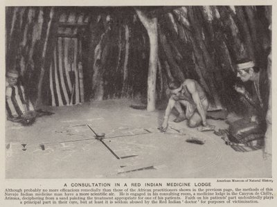 A Consultation in a Red Indian Medicine Lodge by American Photographer
