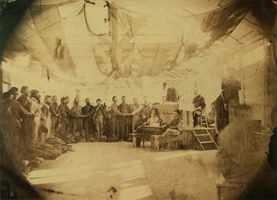 Administration of the Oath of Allegiance of Confederate Prisoners, Point Lookout, Maryland, June 30, 1865 by American Photographer
