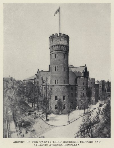 Armory of the Twenty-Third Regiment, Bedford and Atlantic Avenues, Brooklyn by American Photographer