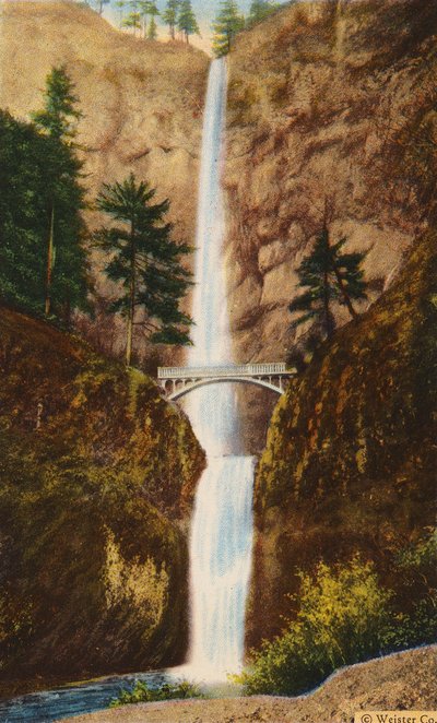 Benson Bridge at Multnomah Falls by American Photographer