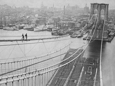 Brooklyn Bridge, 1883 by American Photographer