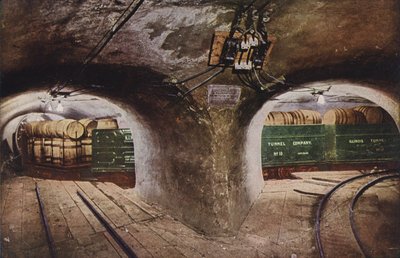 Chicago: Underground Tunnel at Street Intersection, Showing Loaded Freight Cars by American Photographer