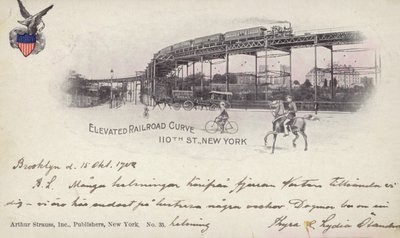 Elevated Railroad Curve by American Photographer