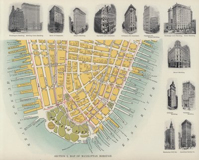 Map of Manhattan Borough by American Photographer