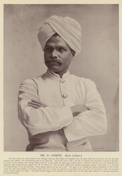 Mr D Joseph, East Indian by American Photographer